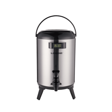 DaZheng Coffee Stainless Steel Milk Tea Suqare Tea Bucket Insulated Barrel for the Cafeteria Cafe Shop for Guests to Drink