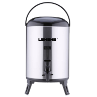 DaZheng Coffee Stainless Steel Milk Tea Suqare Tea Bucket Insulated Barrel for the Cafeteria Cafe Shop for Guests to Drink