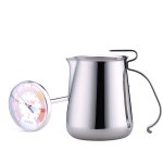 Stainless Steel Latte Art Milk Steam Pitcher with Thermometer