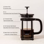 Stainless Steel French Press Coffee Maker Coffee Press Cold Brew or Tea without Grounds