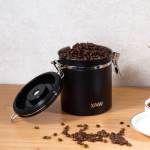 Exhaust valve stainless steel UV protrction coffee can with date record for coffee bean