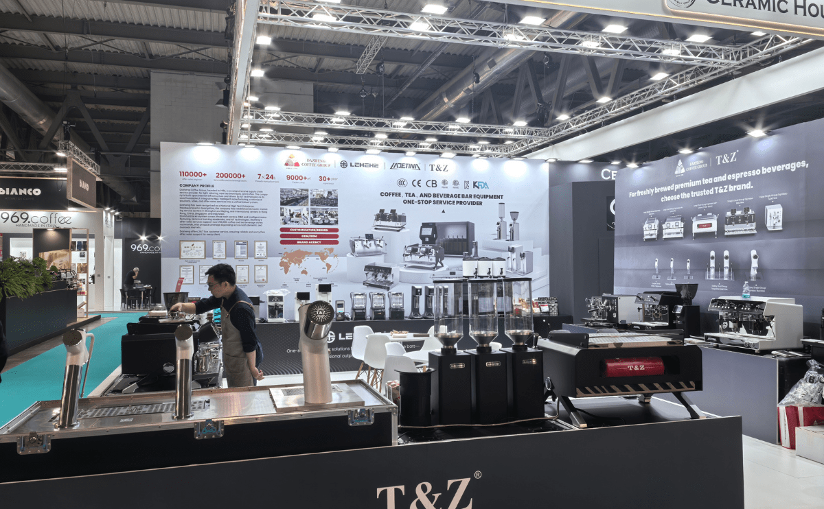commercial coffee machine layout to check dimensions of coffee machine, Dazheng Coffee bar equipment display